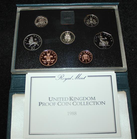 GB proof coin sets, 1970-1995, some duplicates, cased (23)